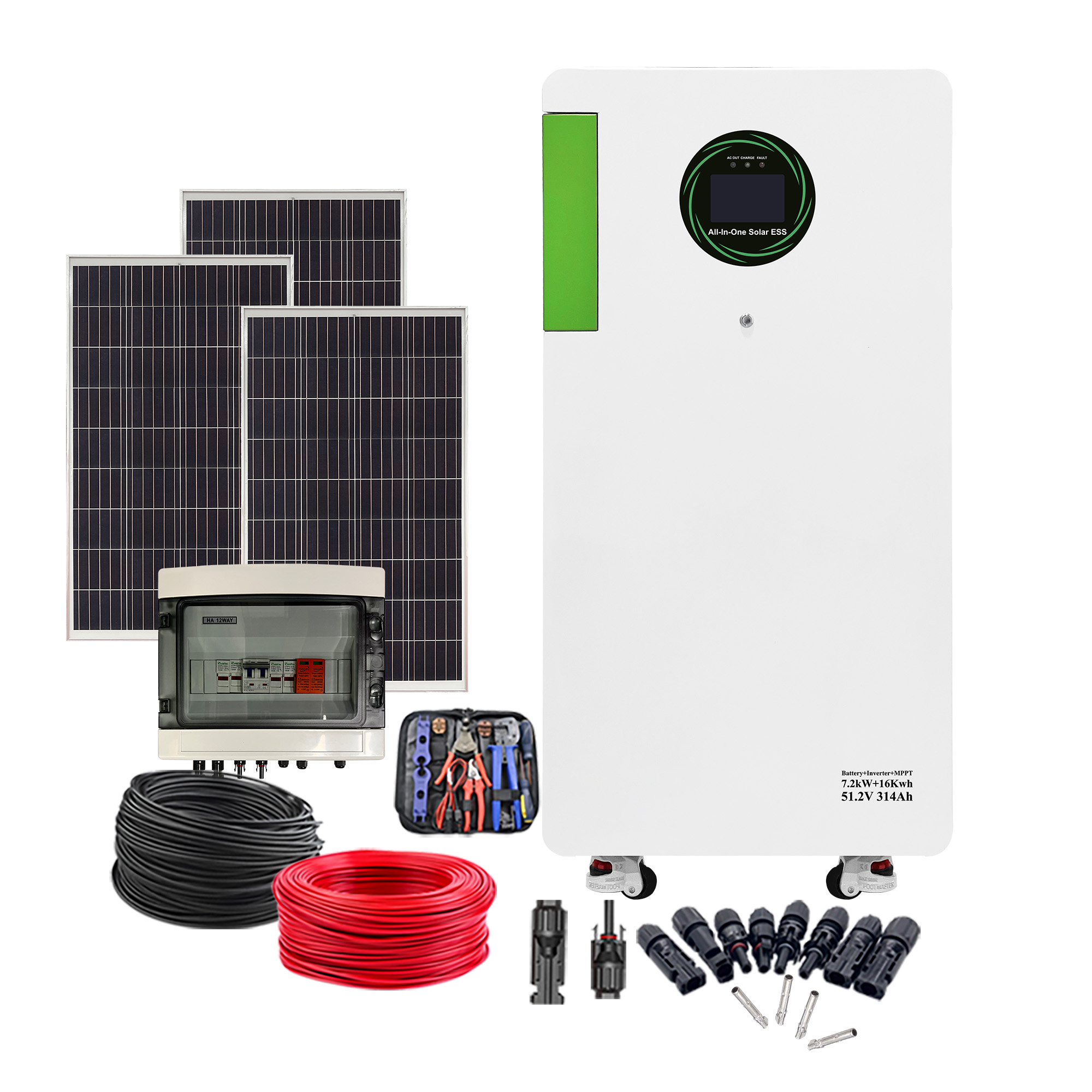 7.2KW + 16KWH All-In-One ESS - Side View